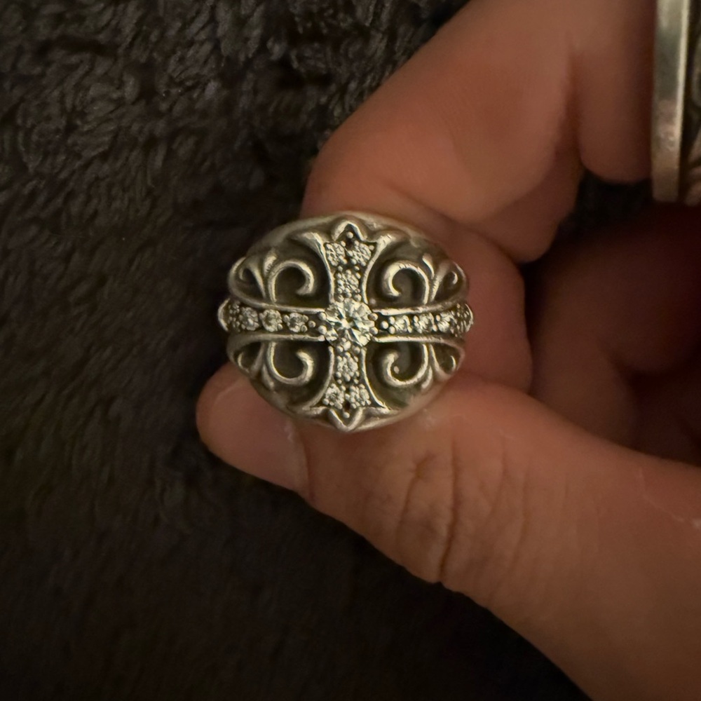 Chrome Hearts Silver Cross Ring